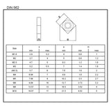 Nakrętka kwadratowa, stal nierdzewna