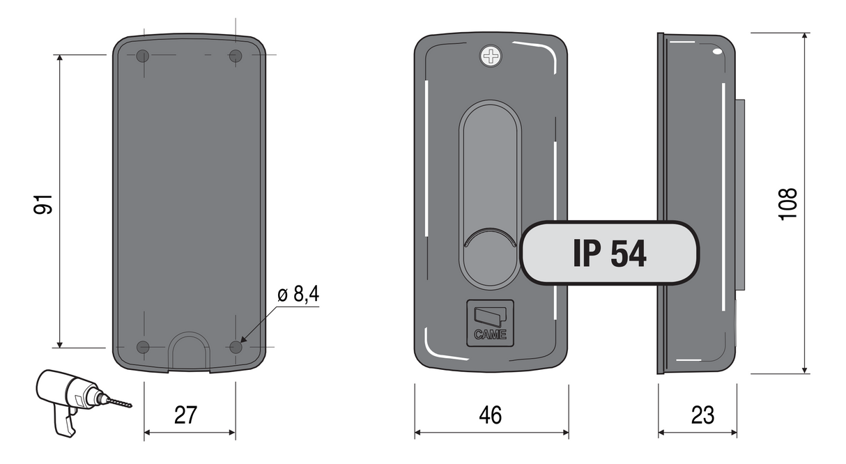 Fotokomórka max. 20m