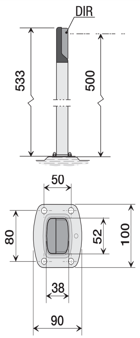 Słupek pod fotokomórki