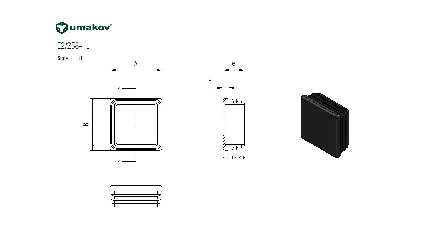 Zaślepka plastikowa 80x80mm-PVC