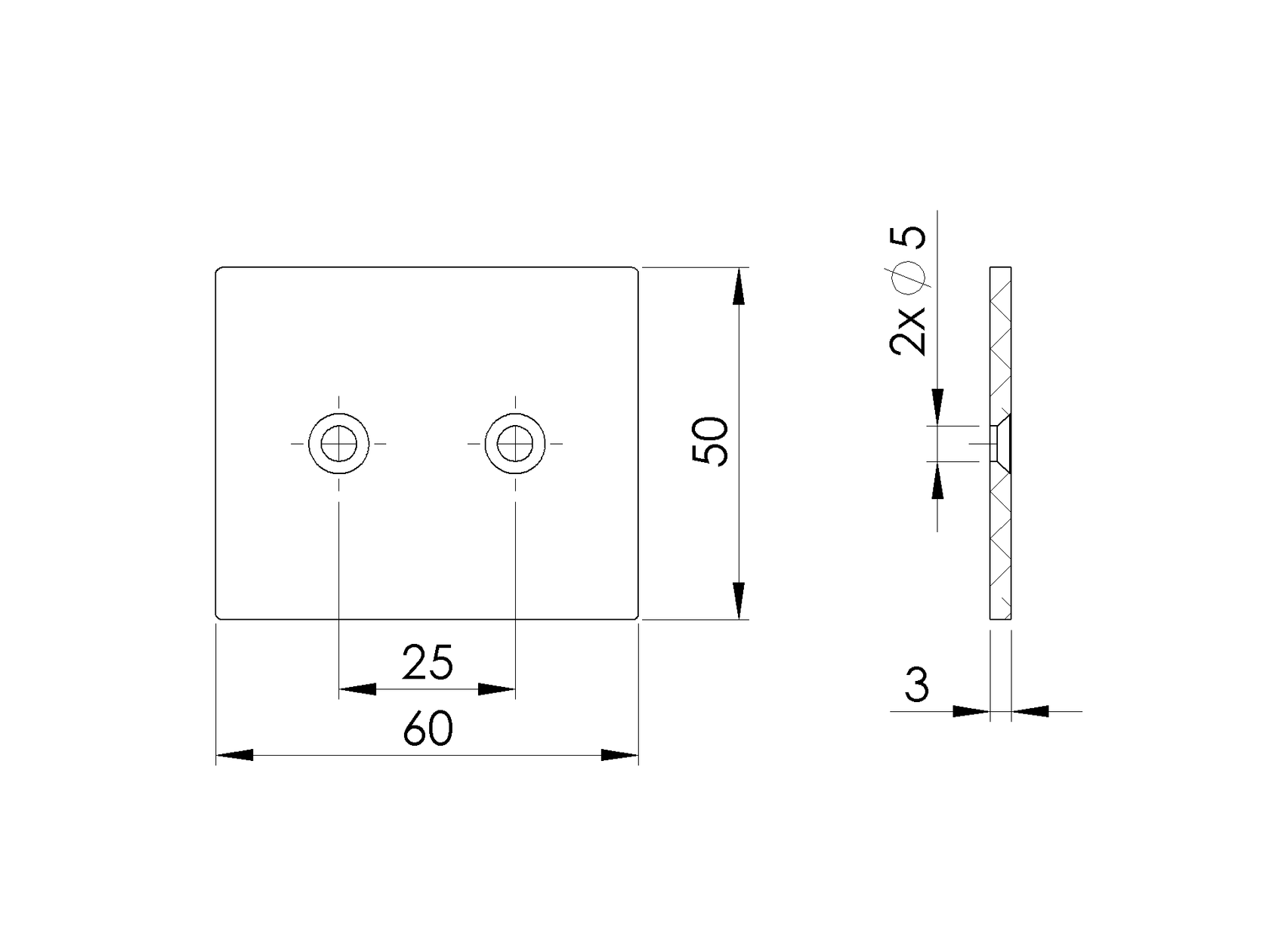 Aluminiowa nasadka słupka 50x60 R7016