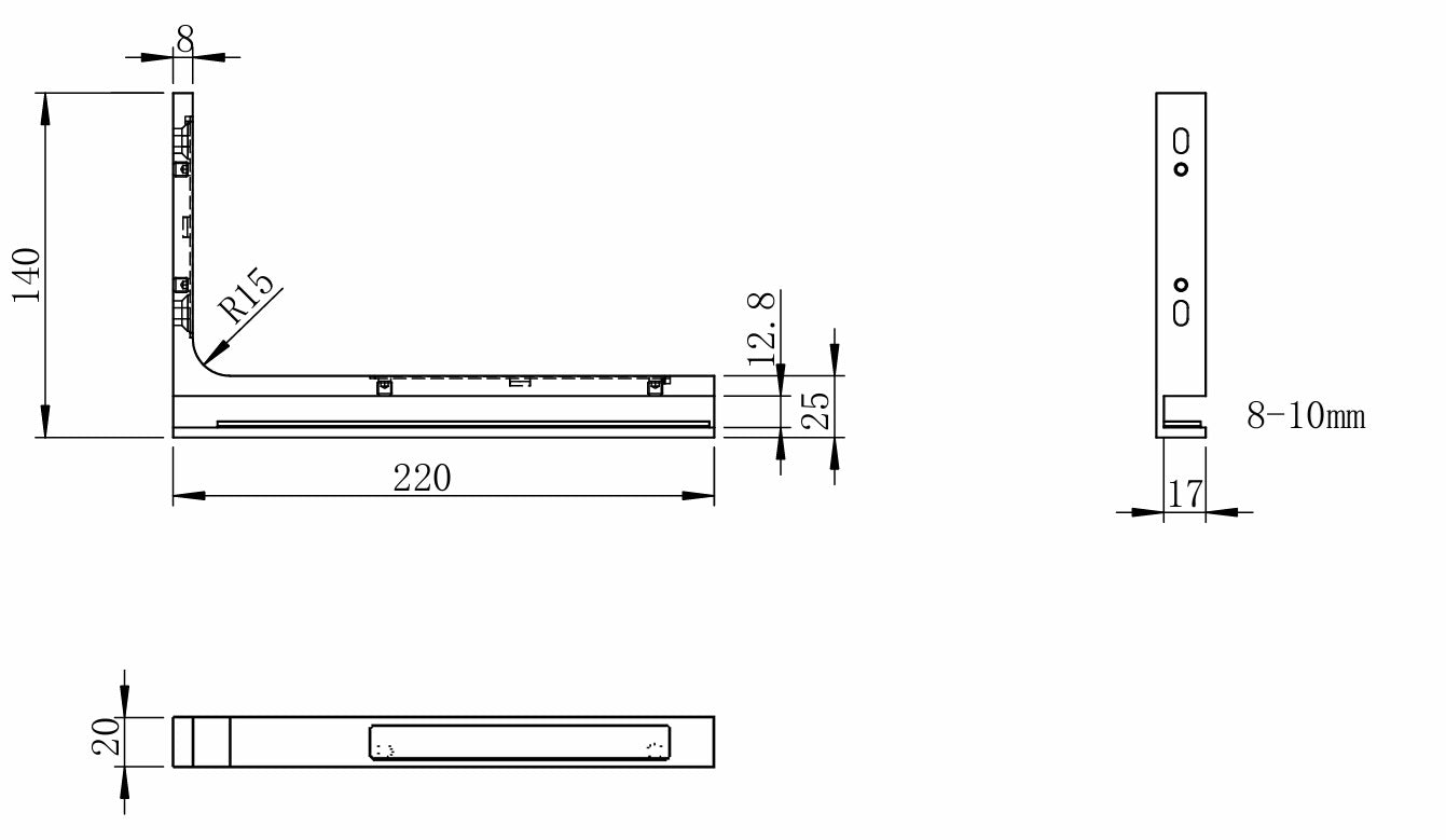 Stabilizujący kąt 22x14cm