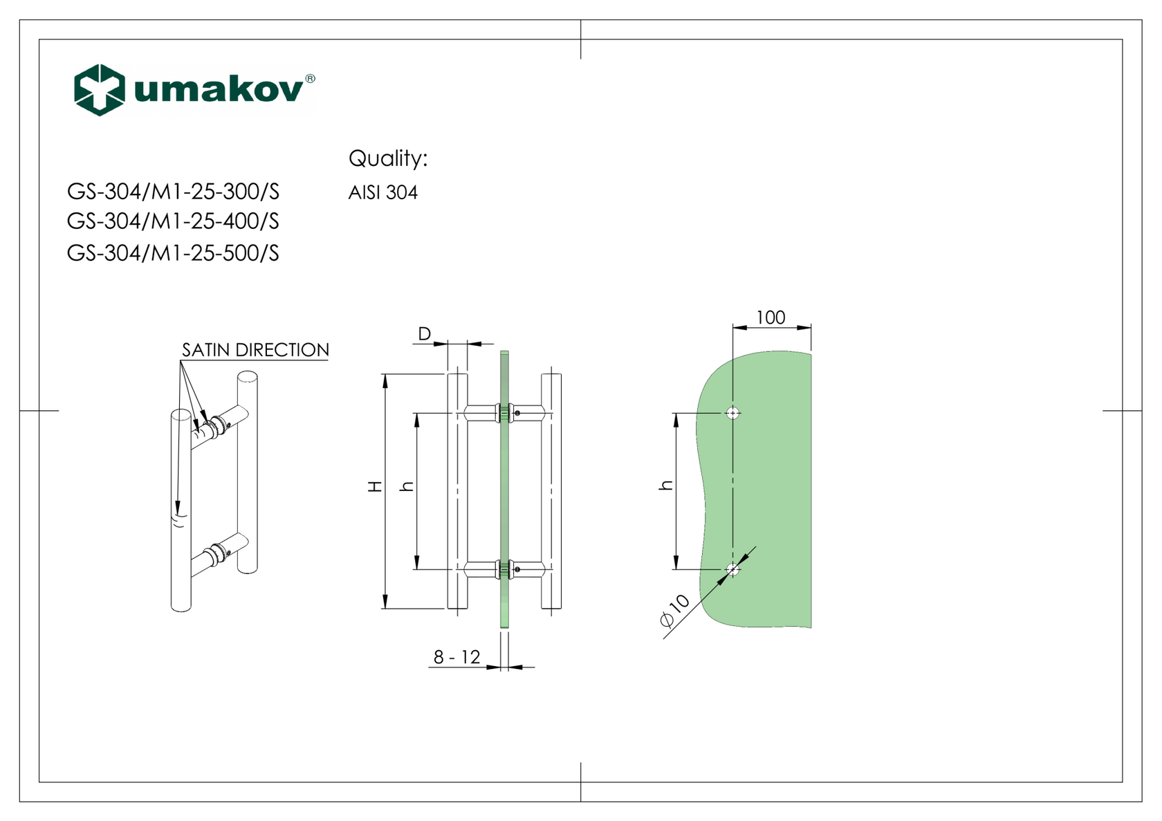 Pochwyt - antaba AISI304, K320