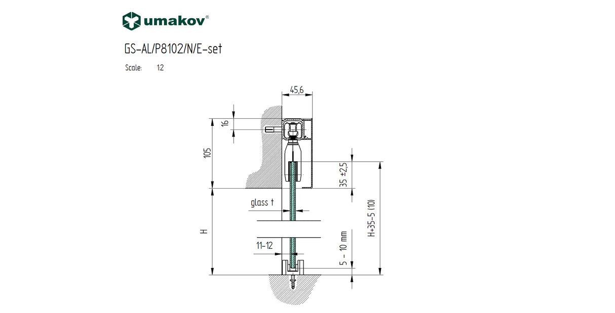 Okucia -drzwi przesuwne- listwa AL