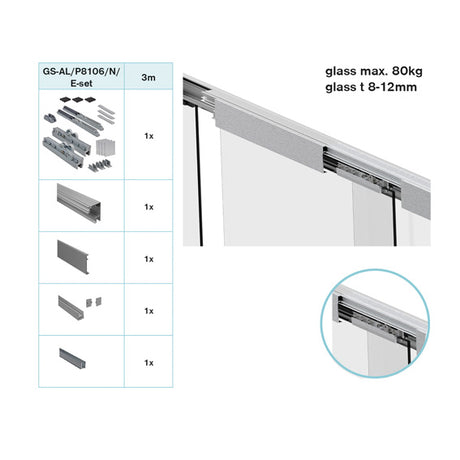 Okucia -drzwi przesuwne- listwa AL