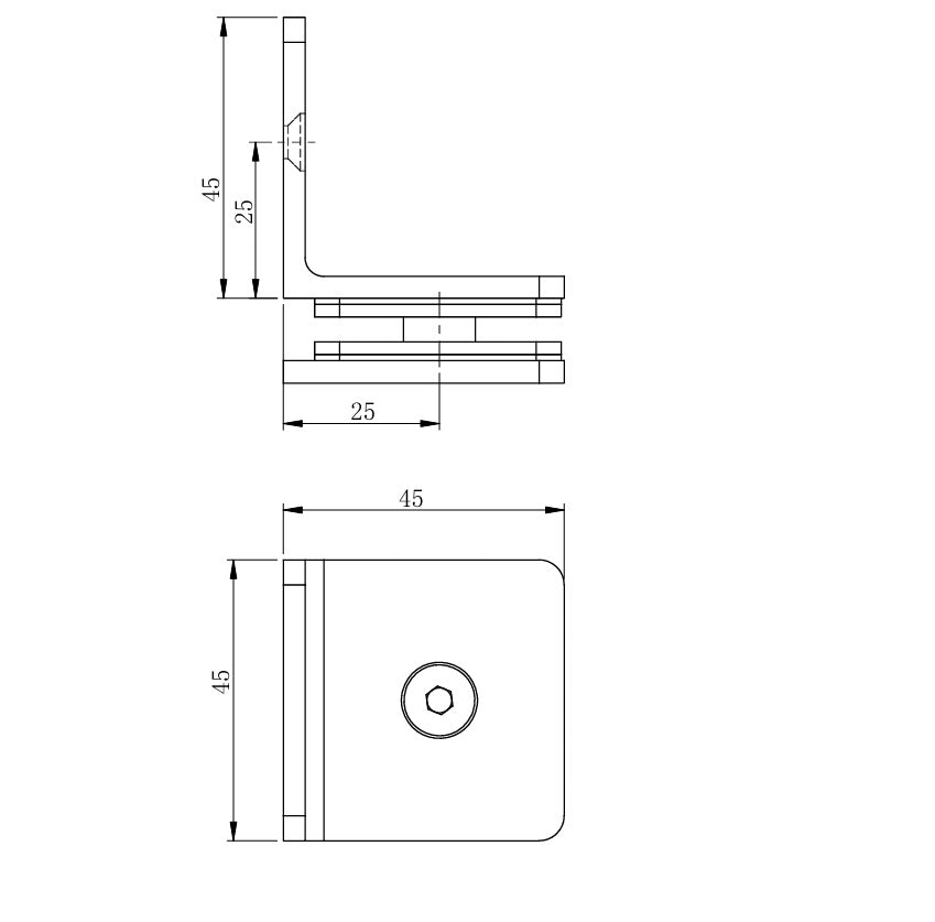 Łącznik szkła, BLACK