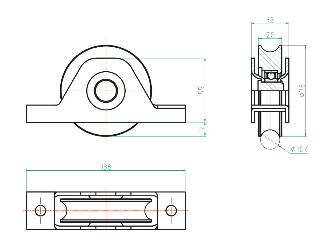 Osprzęt bram Zn, D80