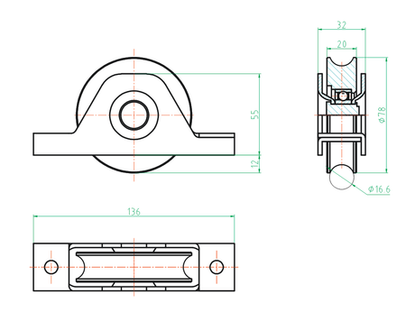 Osprzęt bram Zn, D80