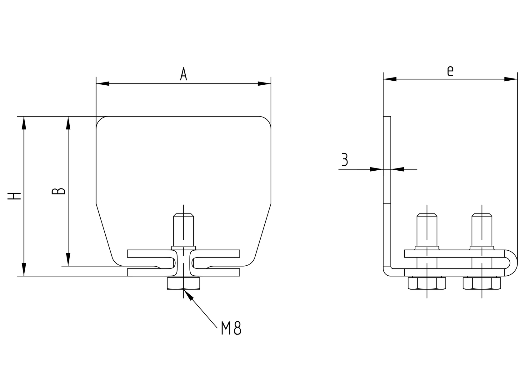Zaślepka profila Zn, profile 136x142mm