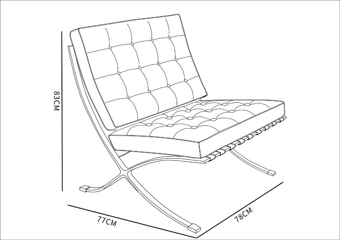 Skórzany fotel barcelona Barcelona replik