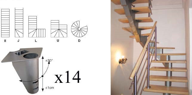 Schody-segment NS270 Vmax 2680mm Vmin 2420mm