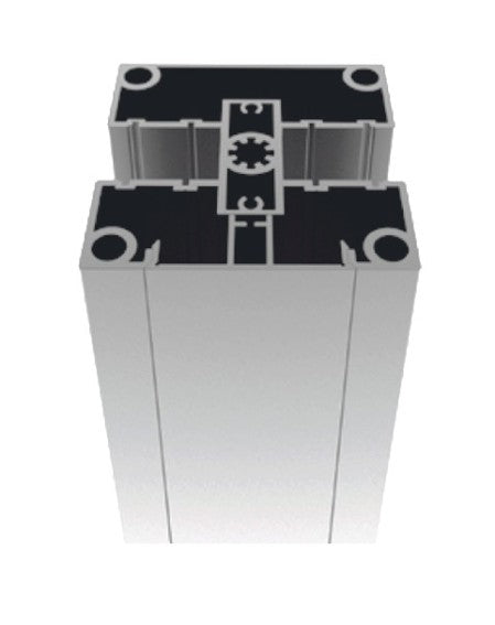 Zestaw aluminiowego słupka 80x80 i zaślepki - 7000mm N