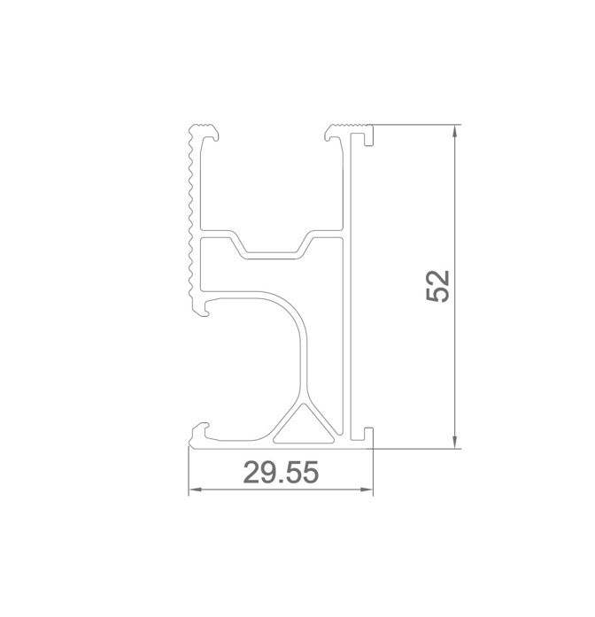 Szerelősín R52-5000mm