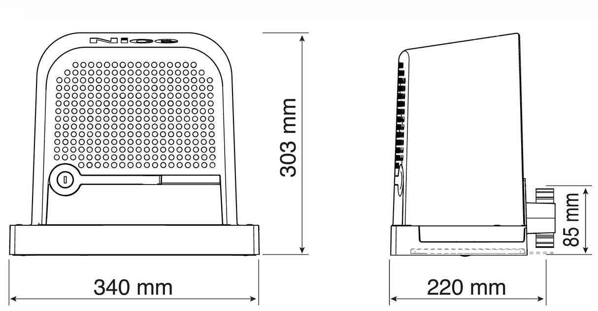 Zestaw automatyki do bram  NICE set, max 400kg