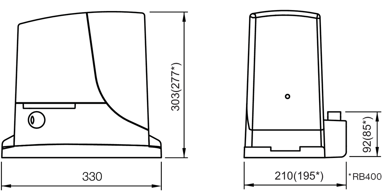 Napęd NICE do bram przesuwnych z elektroniką max 600kg