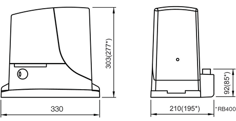 Napęd NICE do bram przesuwnych z elektroniką max 600kg