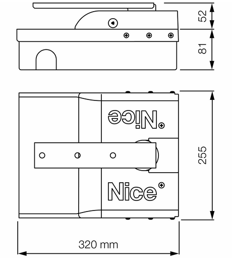 Zestaw napędów podziemnych do bramy dwuskrzydłowej
