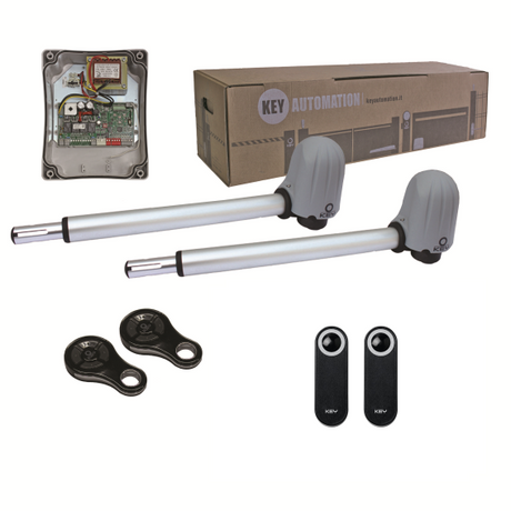 Napęd na KEY do bramy dwuskrzydłowej, komplet z fotokomórkami