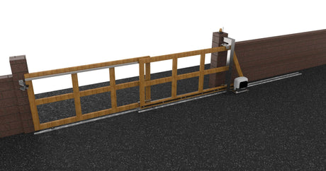 Teleskopowy system bramy. Max 15m, 2-dzielna