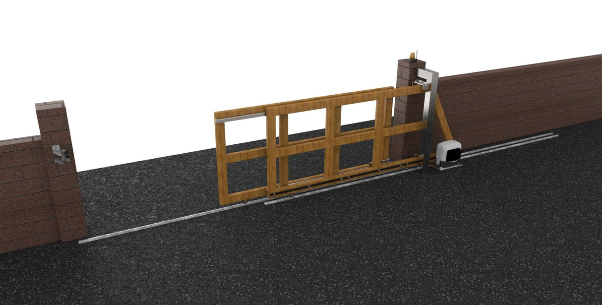 Teleskopowy system bramy. Max 15m, 2-dzielna