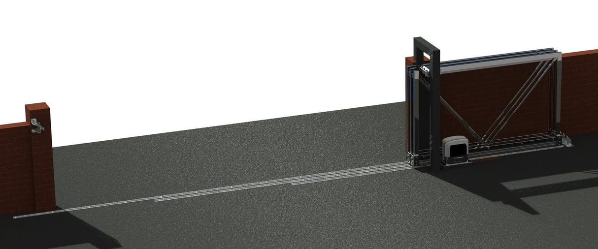 Teleskopowy system bramy. Max 15m, 3-dzielna