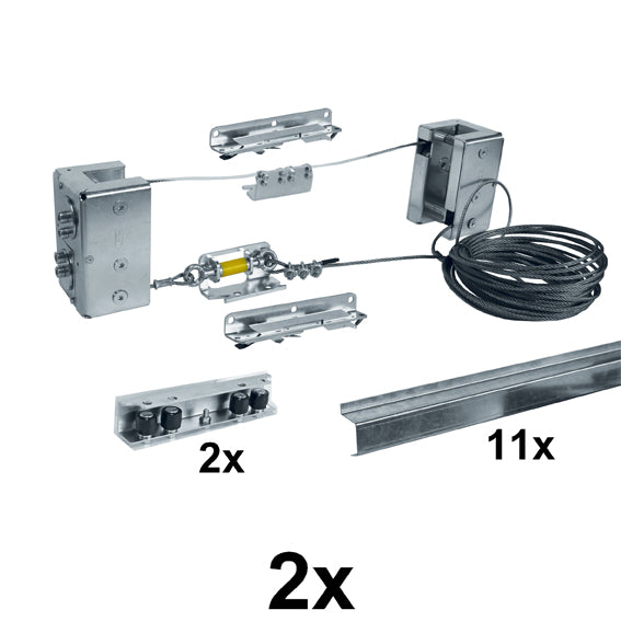 Teleskopowy system bramy. Max 15m, 3-dzielna