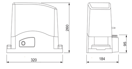 Zestaw do bramy : Turbo 800-KEY - przesuwna brama