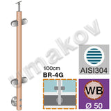 Drewniany słupek BUK, prosto, 180°