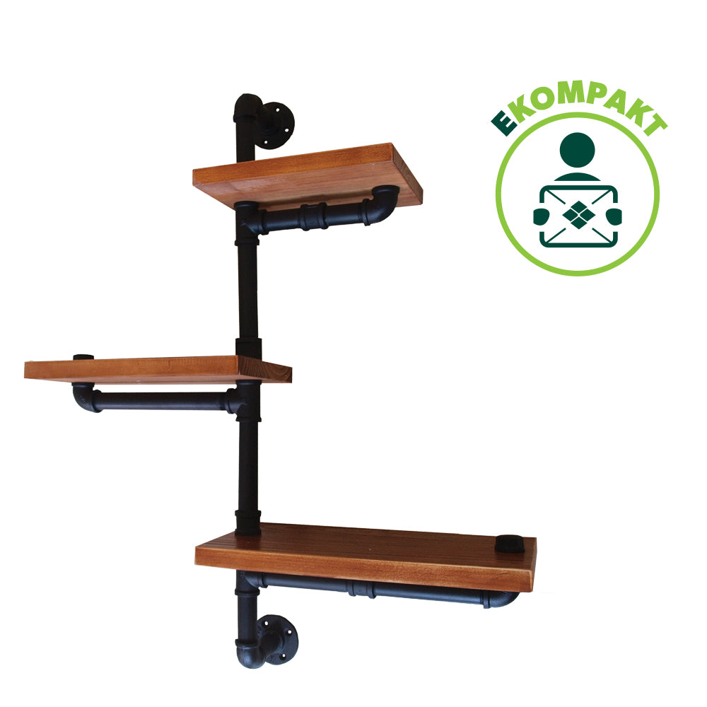 Półka ścienna TETRIS czerwonobrązowa - 014