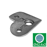 Narożna blaszka montażowa pochwytu