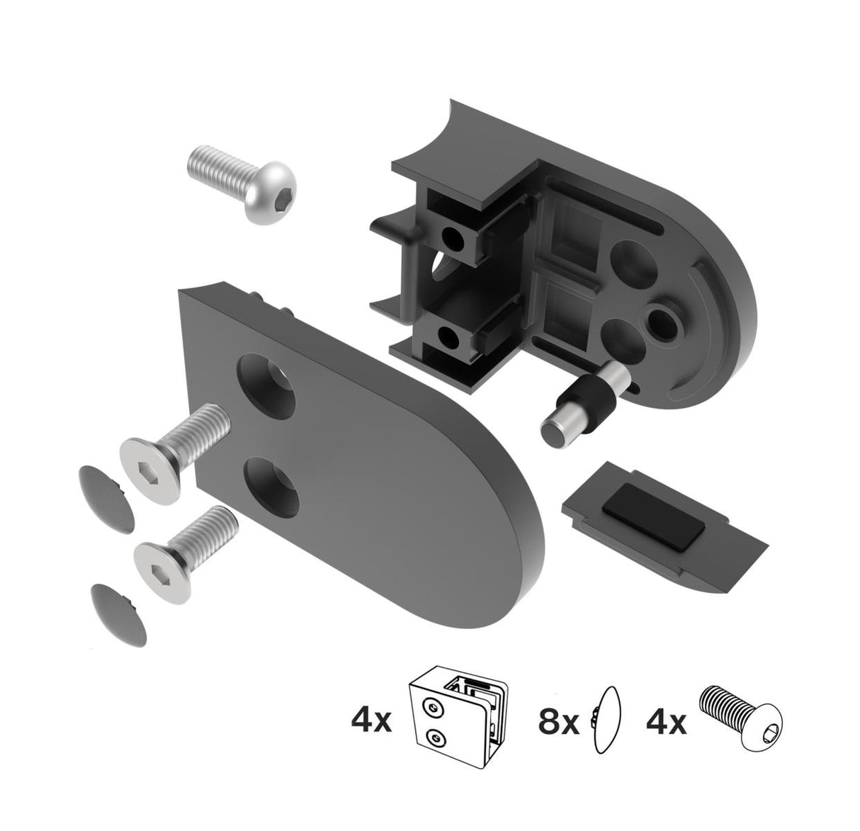 Uchwyt wypelni szkła