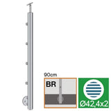 Słupek nierdzewny mocowanie boczne