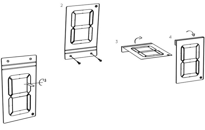 Numer domu "7 SEGMENT" 190x110x1 Universal