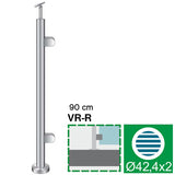 Słupek nierdzewny - prosto AISI304, D42,4/2xmodel2