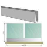 Balustrada całoszklana 2500x1000mm