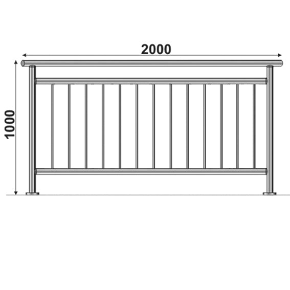 Balustrada nierdzewna pionowa VR AISI304, D42,4/d1