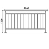 Balustrada nierdzewna pionowa VR AISI304, D42,4/d1