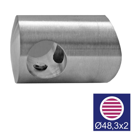 Uchwyt wypełnienia końcowy- prawy AISI316, d12/D48
