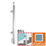 Słupek boczny schodowy  40x40x2 AISI 304