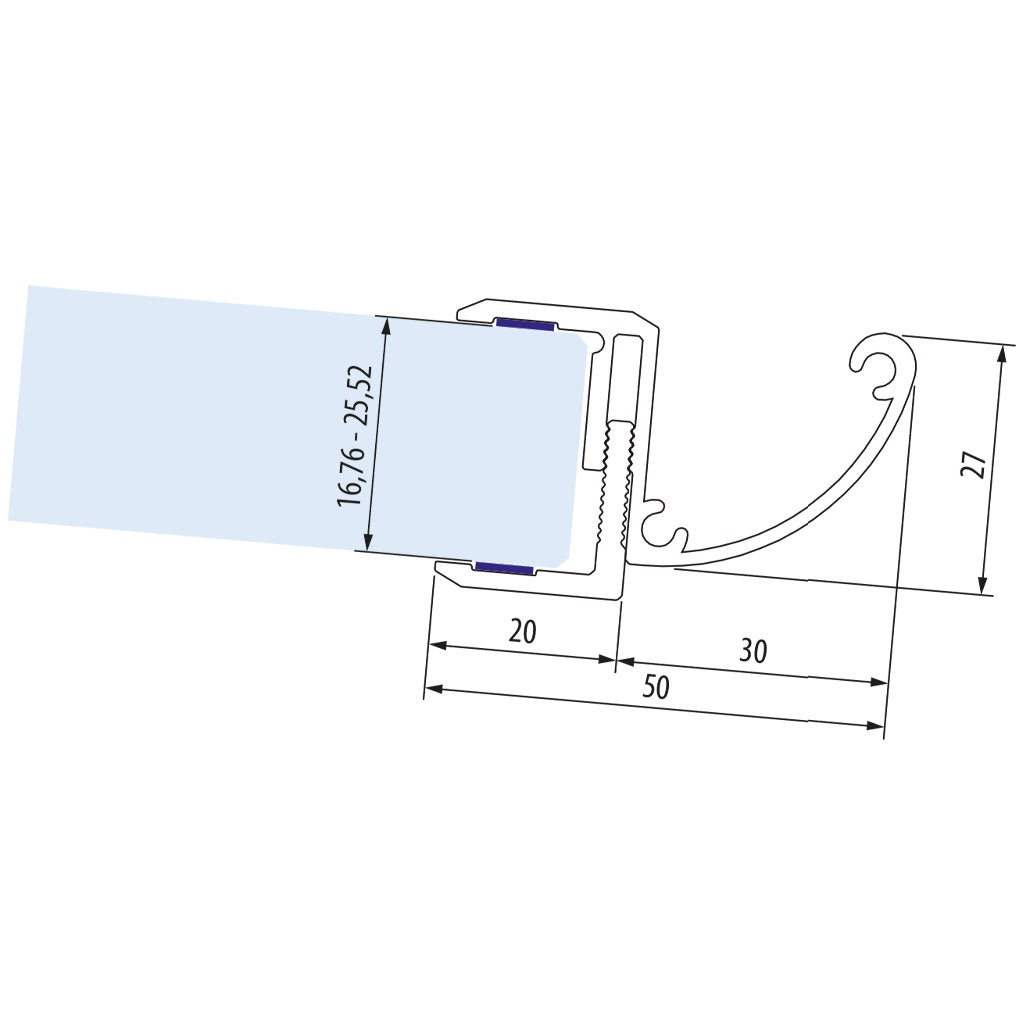 Profil daszky szklanej drenażowy