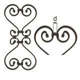 Rozeta 410x200, 12x6, d12x12mm