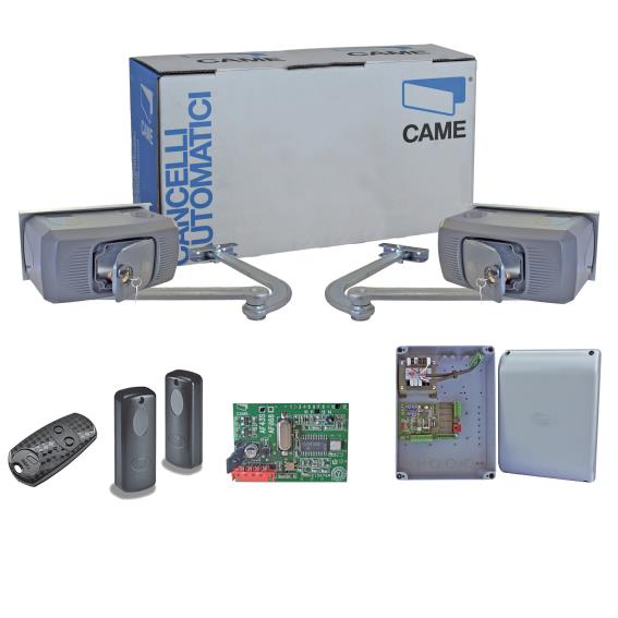 Napęd przegubowy CAME do bramy dwuskrzydłowej zestaw z fotokomórkami