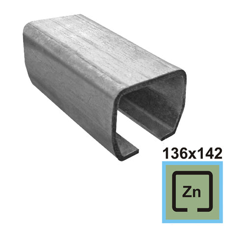 Profil do bramy przesownej Zn, 136x142x6mm, L6m
