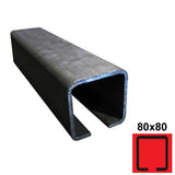 Profil do bramy przesuwnej Fe, 80x80x5mm, L3m