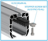 Prowadzący profil dolny AL, 90x99mm, L6m, RAL7016