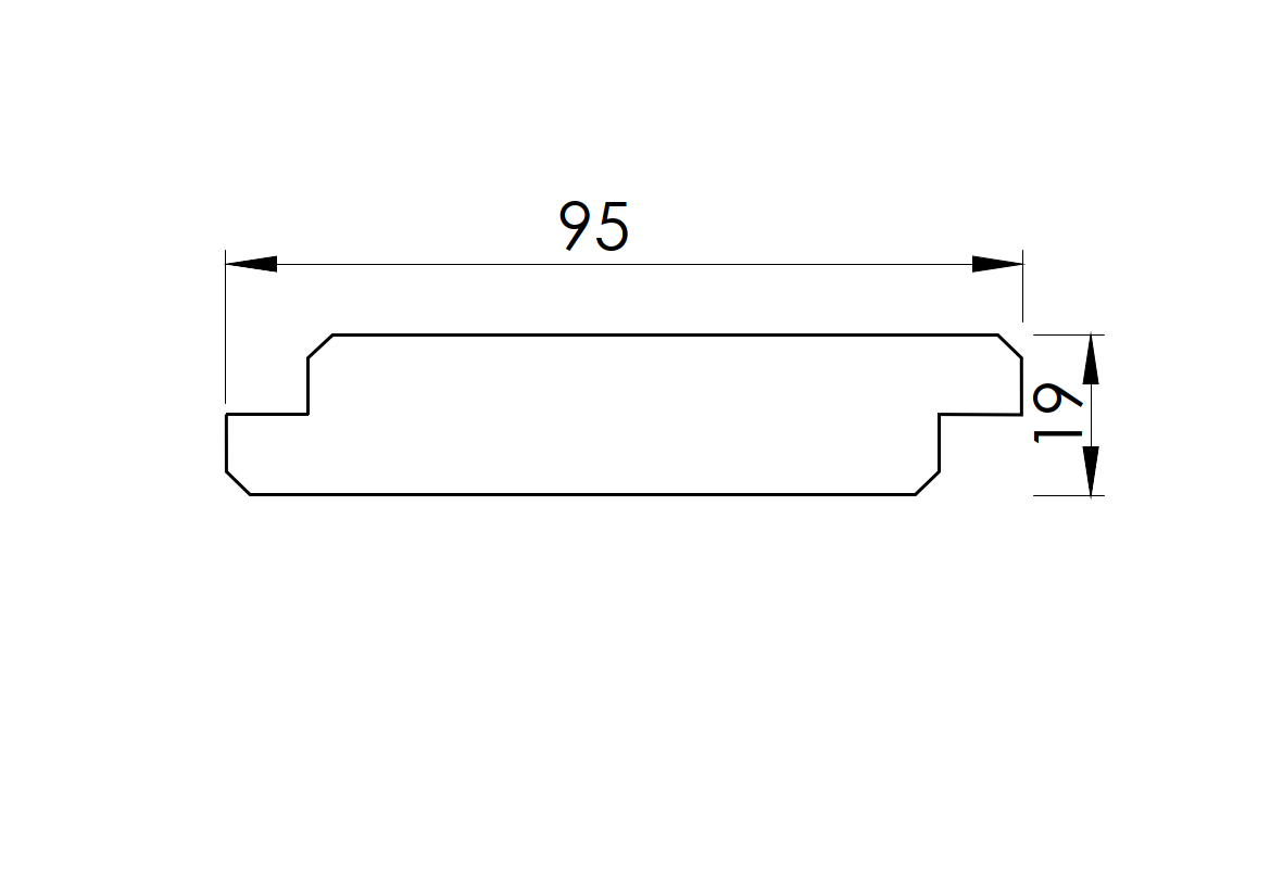 Drewniane wypełnienie ogrodzeniowe 19×95 – 1200 mm, sosna