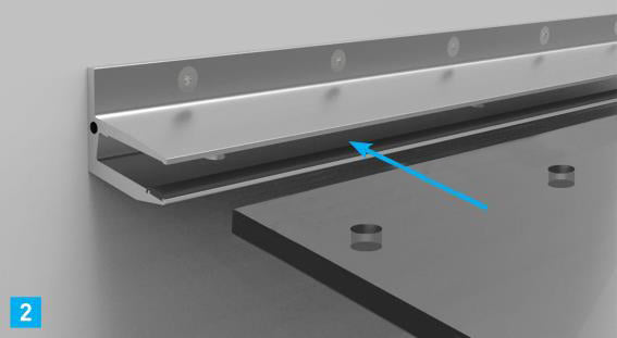 Aluminiowa daszka szklana profil +10°