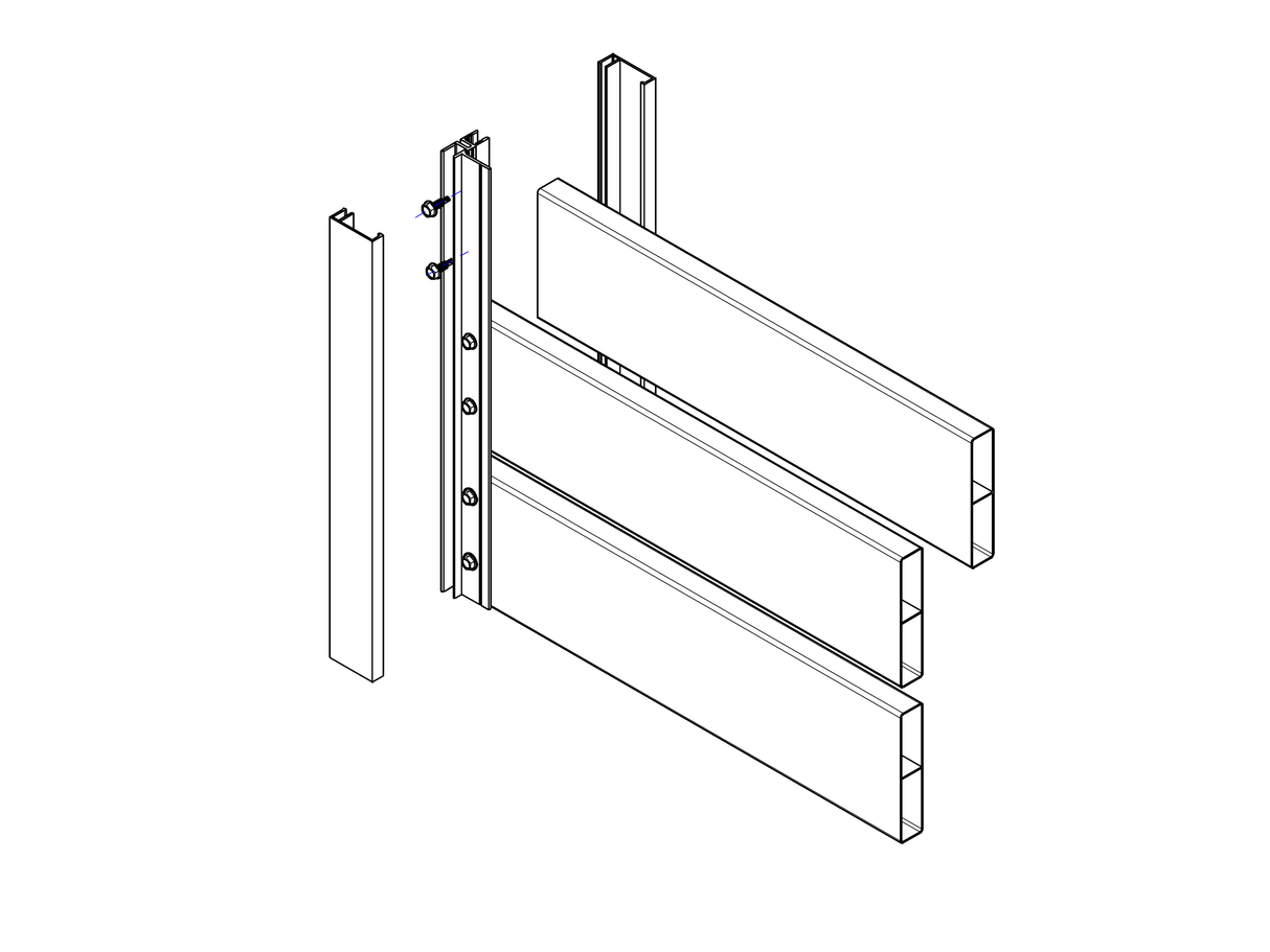 Aluminiowy adapter płotu dla wypełnień 20/18/16/14 - 6000mm