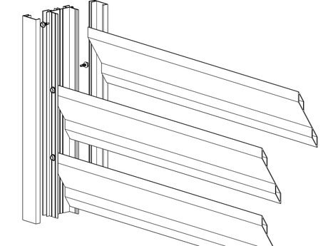 Aluminiowy adapter 64x38-1200mm do żaluzji do 46mm R7016