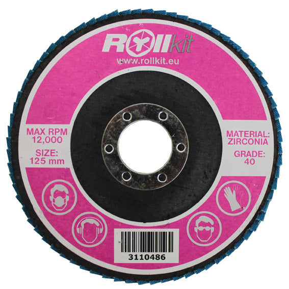 Tarcza listkowa do stali nierdzewnej, D125, d22,2, t7,25 mm, P40